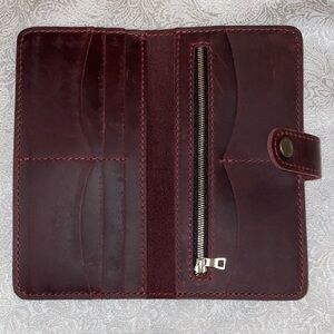 Portland Leather Goods Rich Burgundy Bifold Wallet